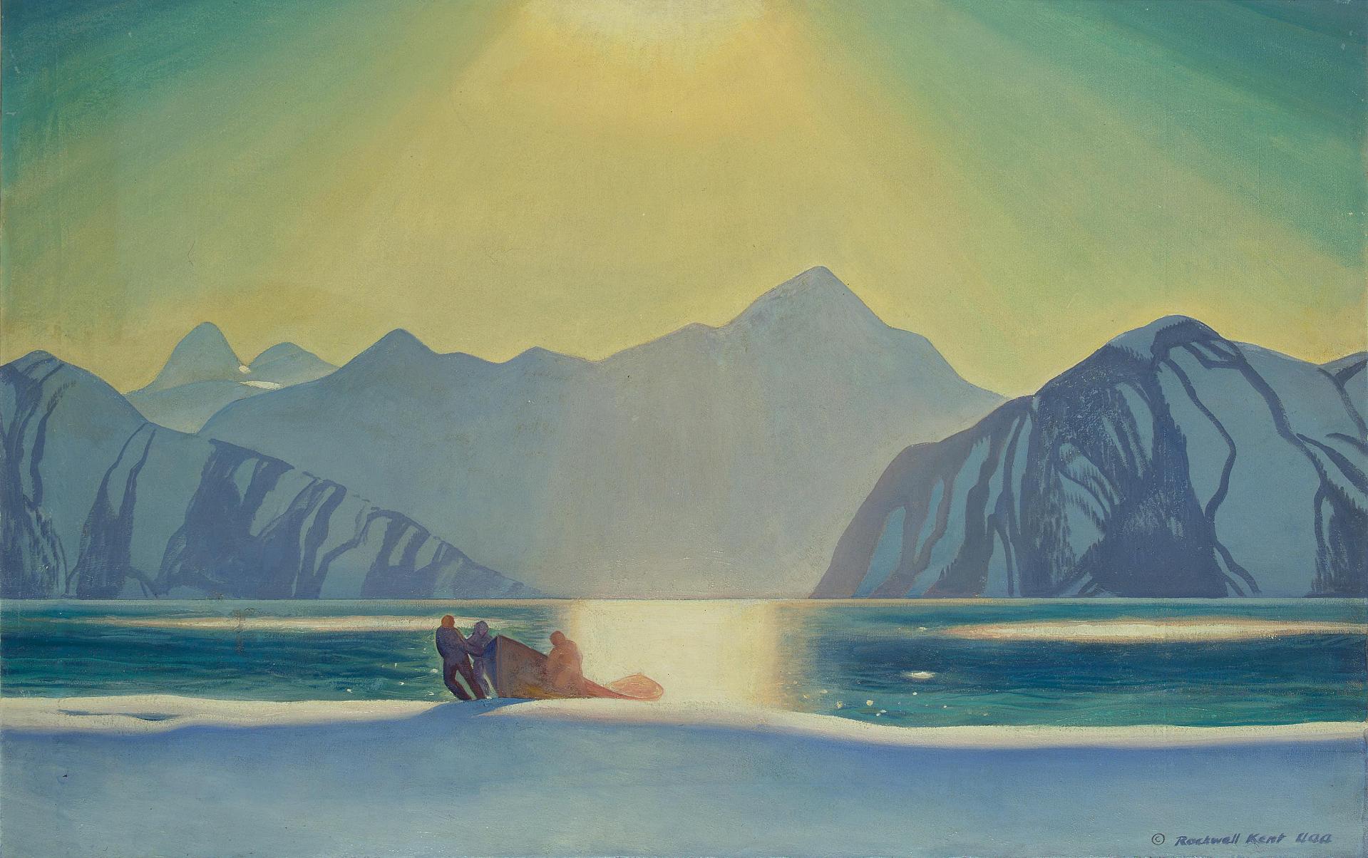 Каким вы представляете остров. Рокуэлл Кент художник. Рокуэлл Кент картины севера. Рокуэлл Кент картины Гренландия. Рокуэлл Кент пейзажи Гренландии.
