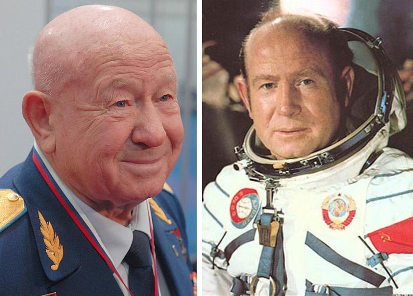 Первые космонавты в открытом космосе фамилии. Леонов космонавт в молодости.